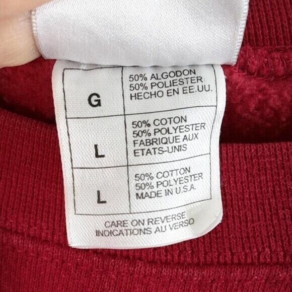 Disney Store Mens Donald Duck Sweatshirt Red Large Pullover Long Sleeve VTG - Picture 6 of 7